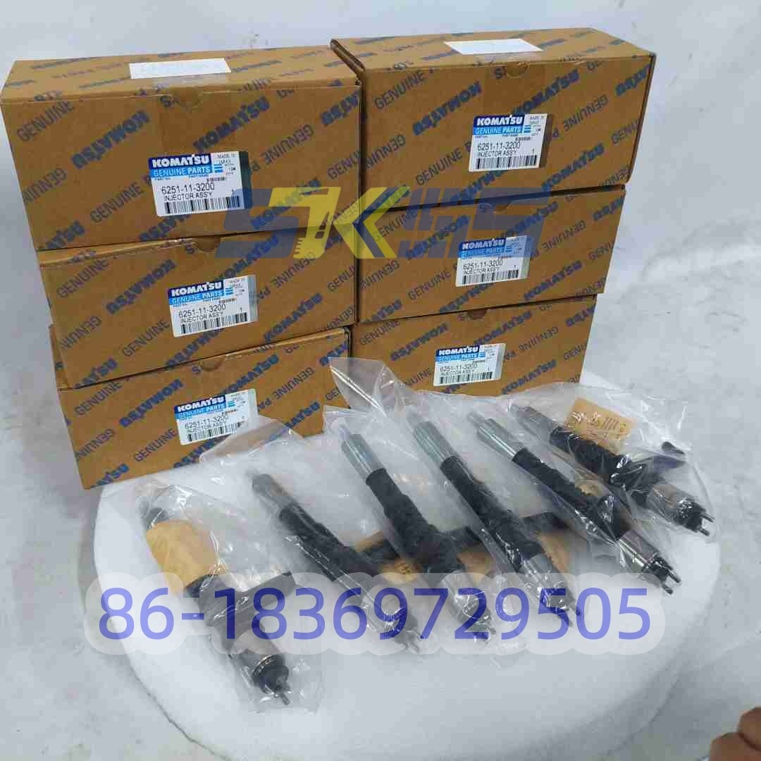 Части сопла двигателя SAA6D125E инжектор 6251-11-3200 6252-11-3100 для экскаватора PC400-7 PC450-7