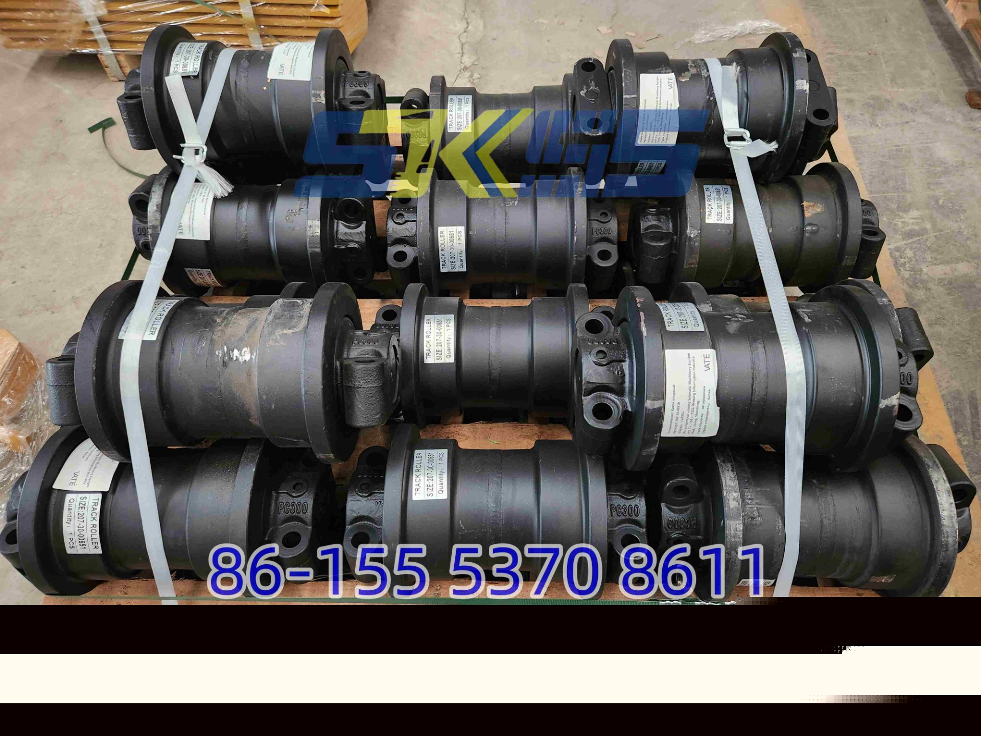 Высококачественные опорные катки 207-30-00651 подходят для экскаваторов Komatsu PC300.